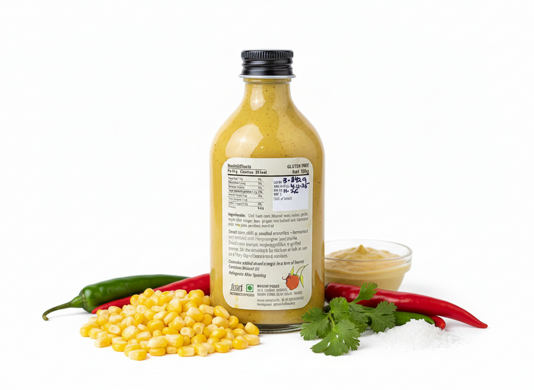 Sauce | Caliente Corn (Fermented Hot Sauce) -Gluten Free - No Preservatives & No Artificial Colours - Mischef - 180gm
