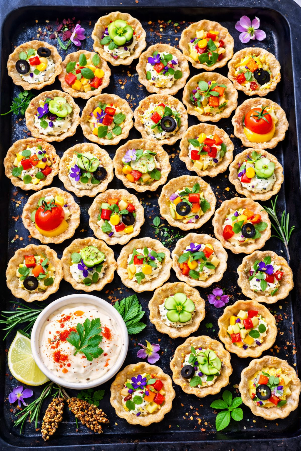 Savoury Canepes Platter -Handcrafted Gourmet Appetizers - Ready To Serve Party Bites – Nature’s Soul – Set Of 10