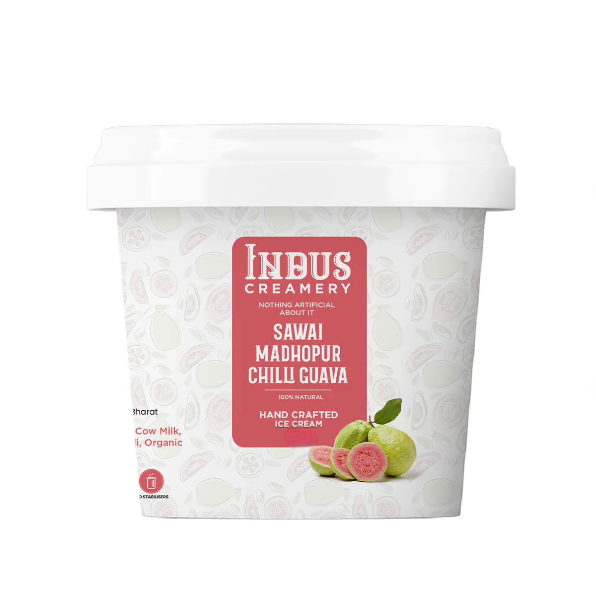 Ice Cream | Sawai Madhopur (Chilli Guava) - Hand Crafted Ice Cream - 100% Natural - No Added Preservatives, No Oil Fat & No Stabilisers - INDUS CREAMERY - 500ml