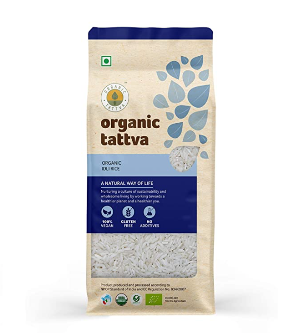 Rice | Idly Rice - USDA Organic - Vegan & Gluten Free - Organic Tattva - 1000gm