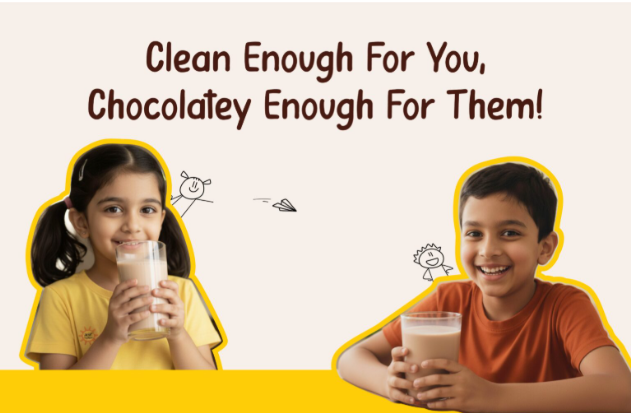 Chocolate Powder | Everyday Milk Mix - Superrr Chocolatey -No Preservatives, No Refined Sugar, No Synthetic Vitamins - Tiggle 350gm