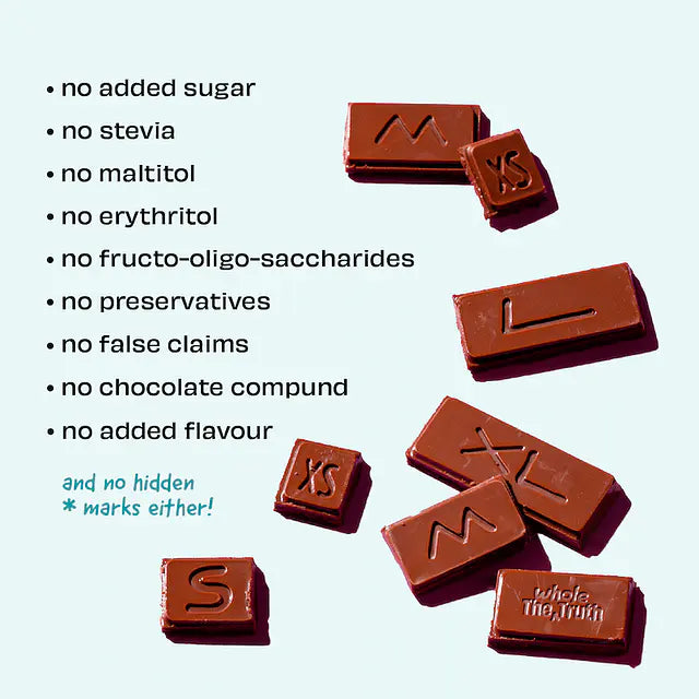 Dark Chocolate | Sea Salt Dark Chocolate – 70% Cocoa, 29% Dates, 1% Sea Salt - Natural - Indian - No Added Sugar, No Stevia, Maltitol & No Erythritol - The Whole Truth – 80gm