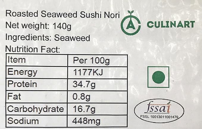 Seaweed Sheet | Roasted Seaweed - Gold - Yaki Sushi Nori - 50 Sheets