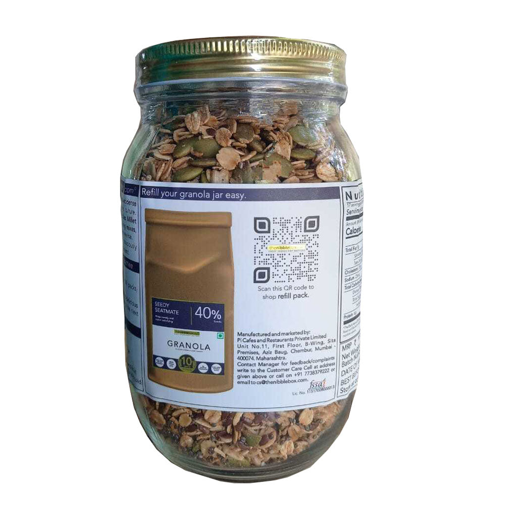 Seedy Seatmate Granola Jars - Vegan, Gluten Free & Zero Processed Sugar - The Nibble Box - 500gm
