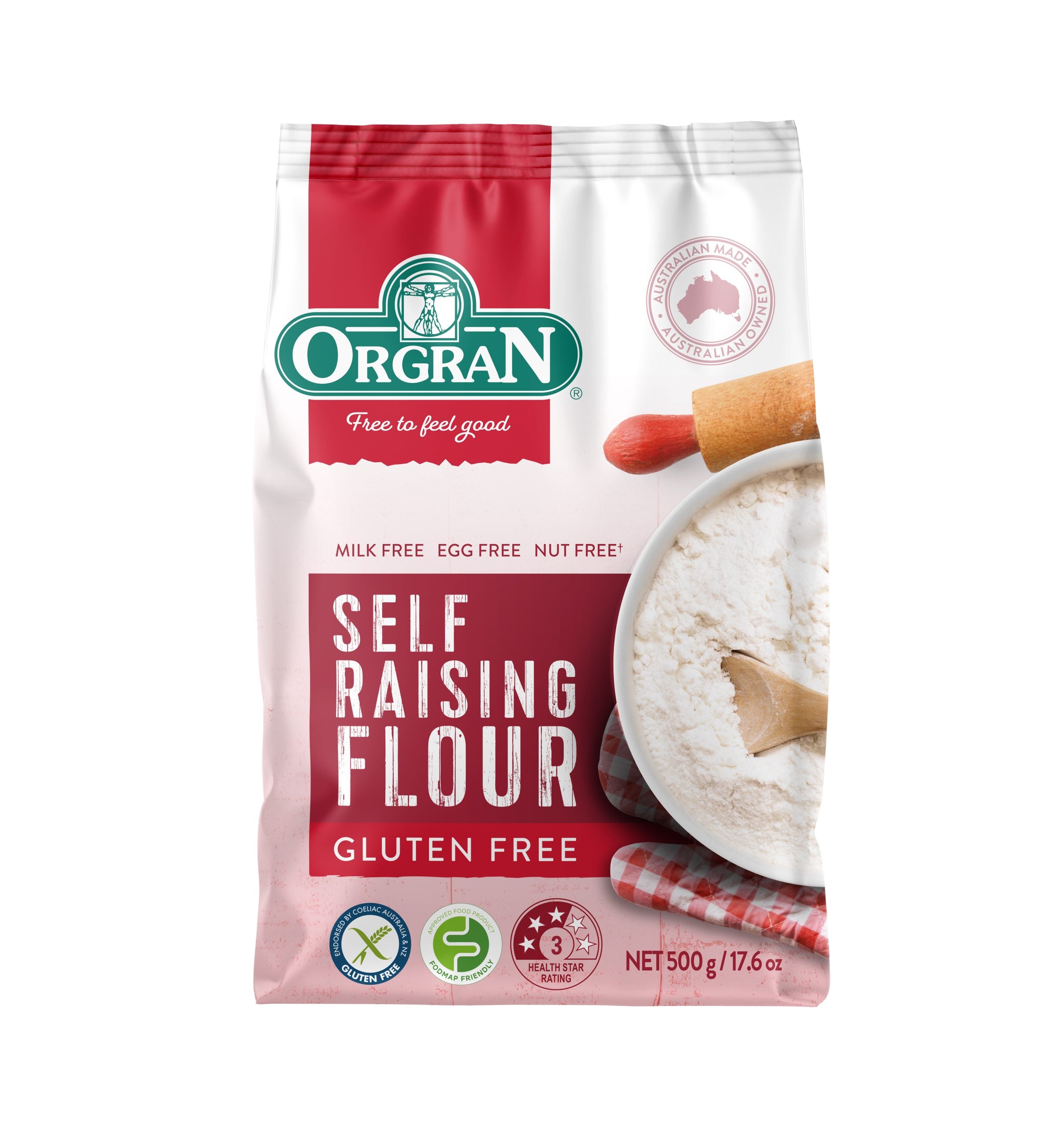 Self Raising Flour - Vegan, Gluten Free, Dairy Free & Egg Free - Orgran - 500gm