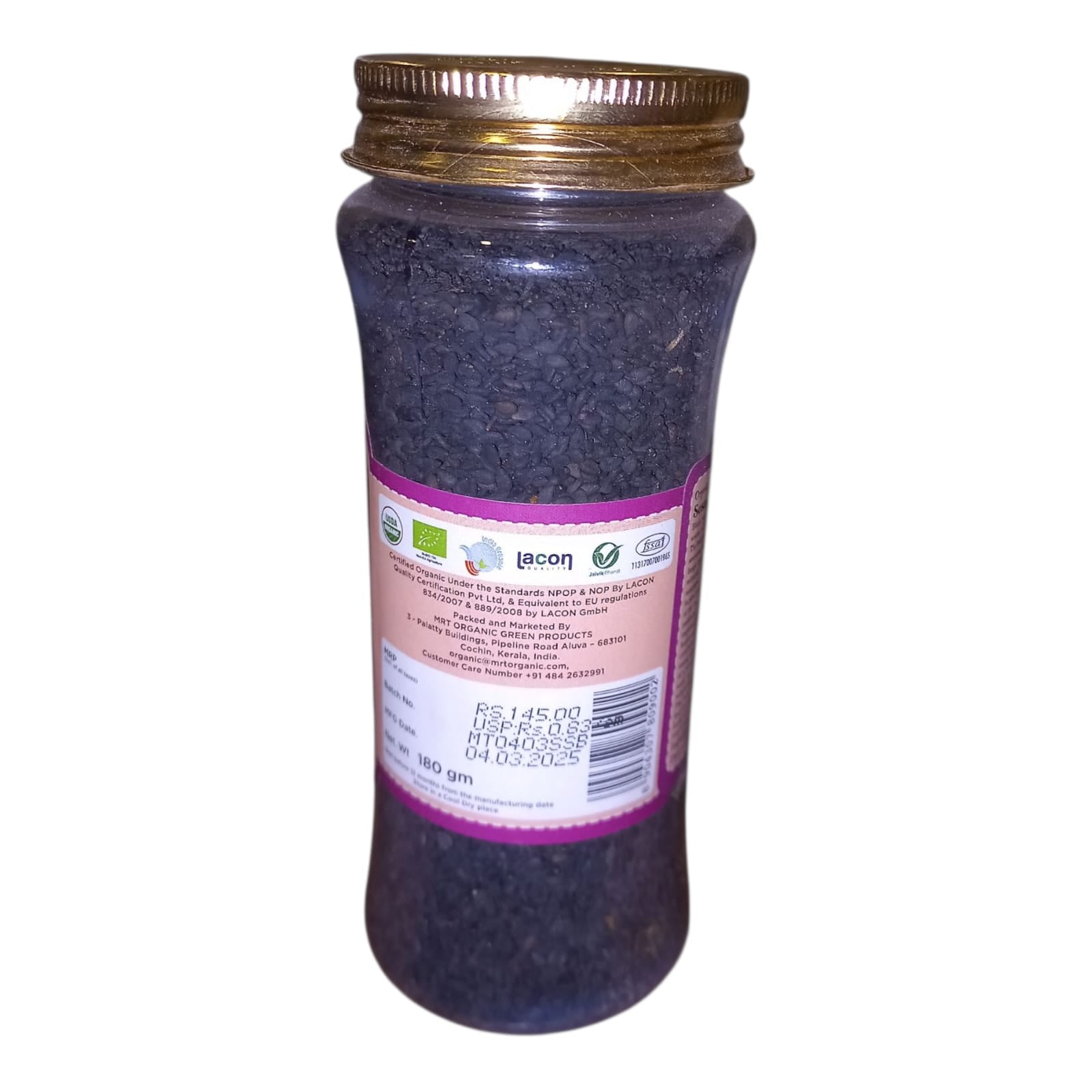 Sesame Seed | Black – Organic – Mrt Organic – 180gm