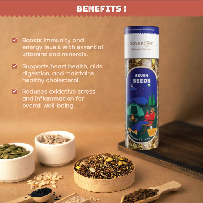 Mouth Freshener | Premium (Seven Seeds) - No Supari, No Preservatives & No Artificial Flavour - Joyspoon - 100gm