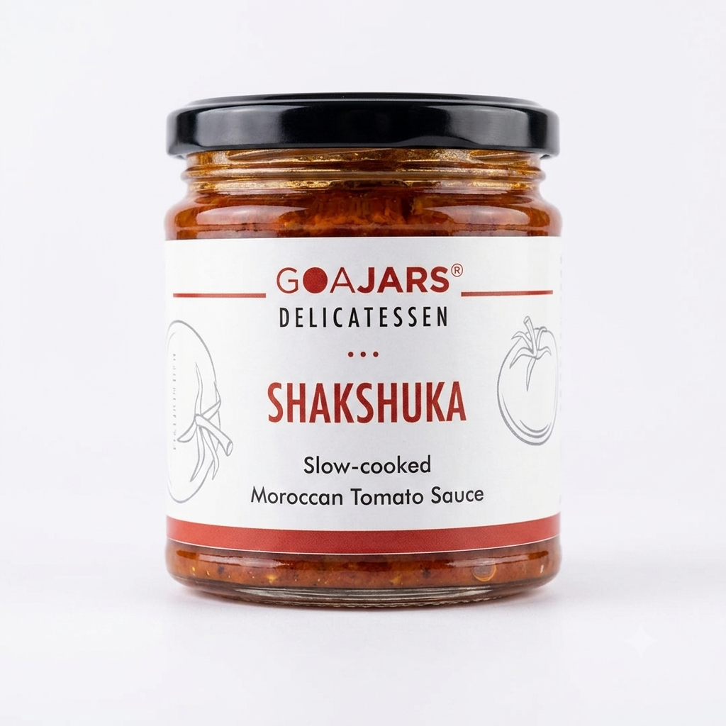 Sauce | Shakshuka (Moroccan Tomato Sauce )- Slow Cooked - 100% Natural - Vegan & Gluten Free-No Added Sugar - GOAJARS - 180gm