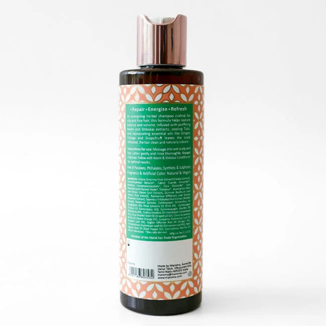 Shampoo | Neem Shikakai Shampoo (Repair, Energise, Refresh) - 100 % Natural- Vegan, Cruelty Free - Maroma - 100ml
