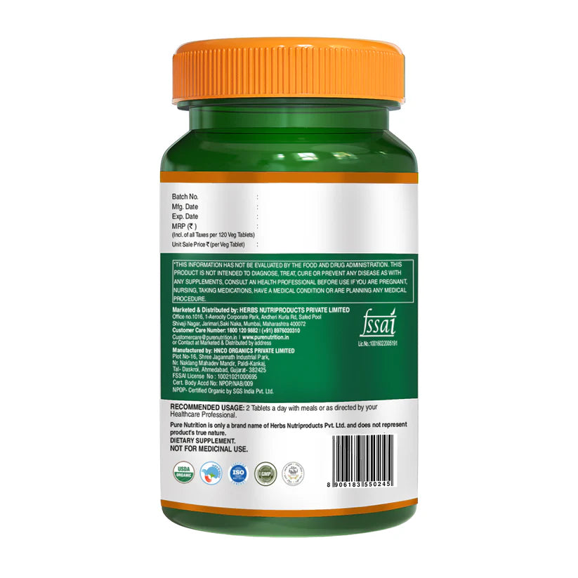 Shatavari | Boosts Immunity, Digestion, And Supports Women’s Hormonal And Reproductive Health – Pure Nutrition – 1200mg – 120 Tablets