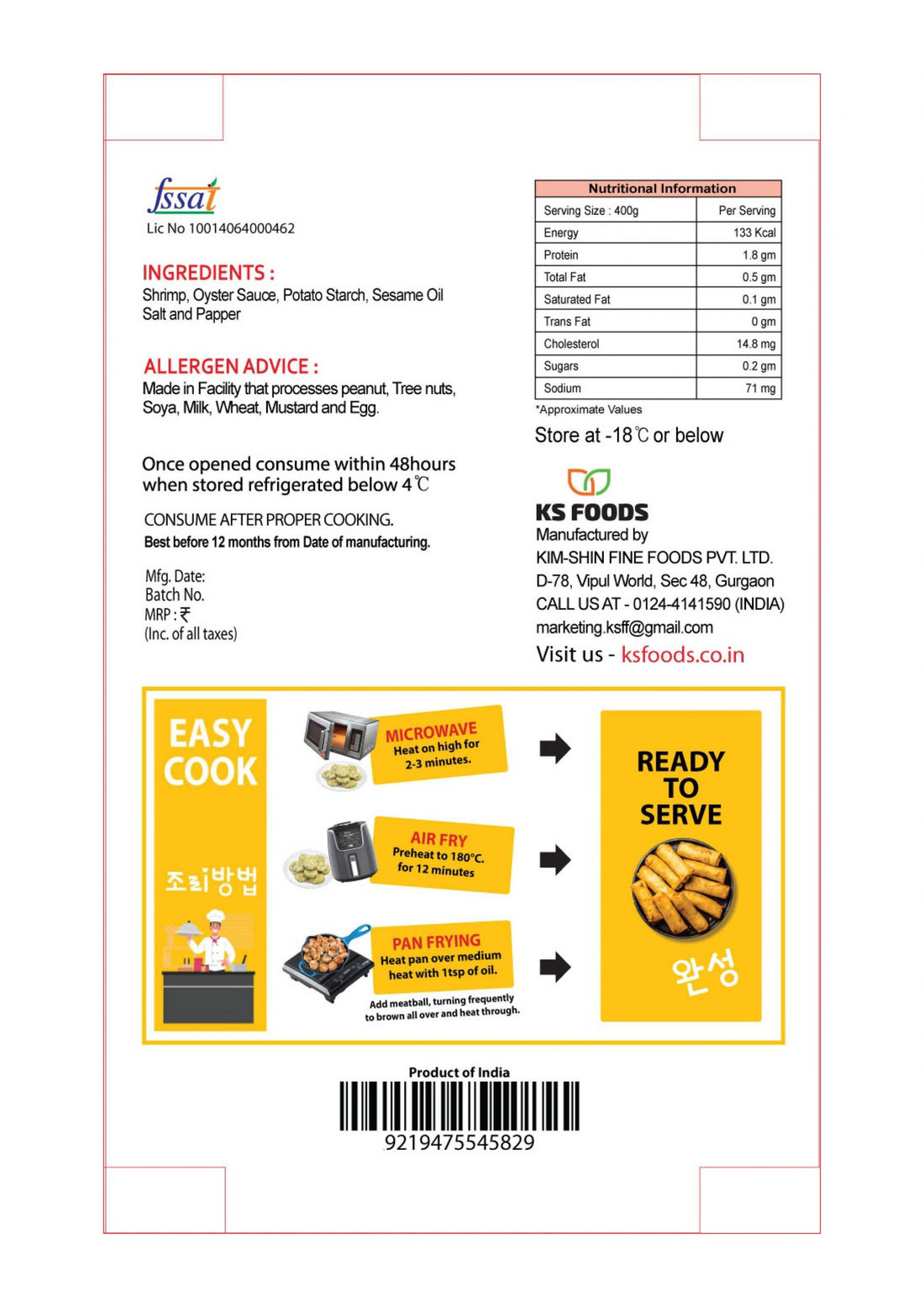 Shrimp Dimsum (Har Gaw) - Antibiotics And Hormone Free - Nature&