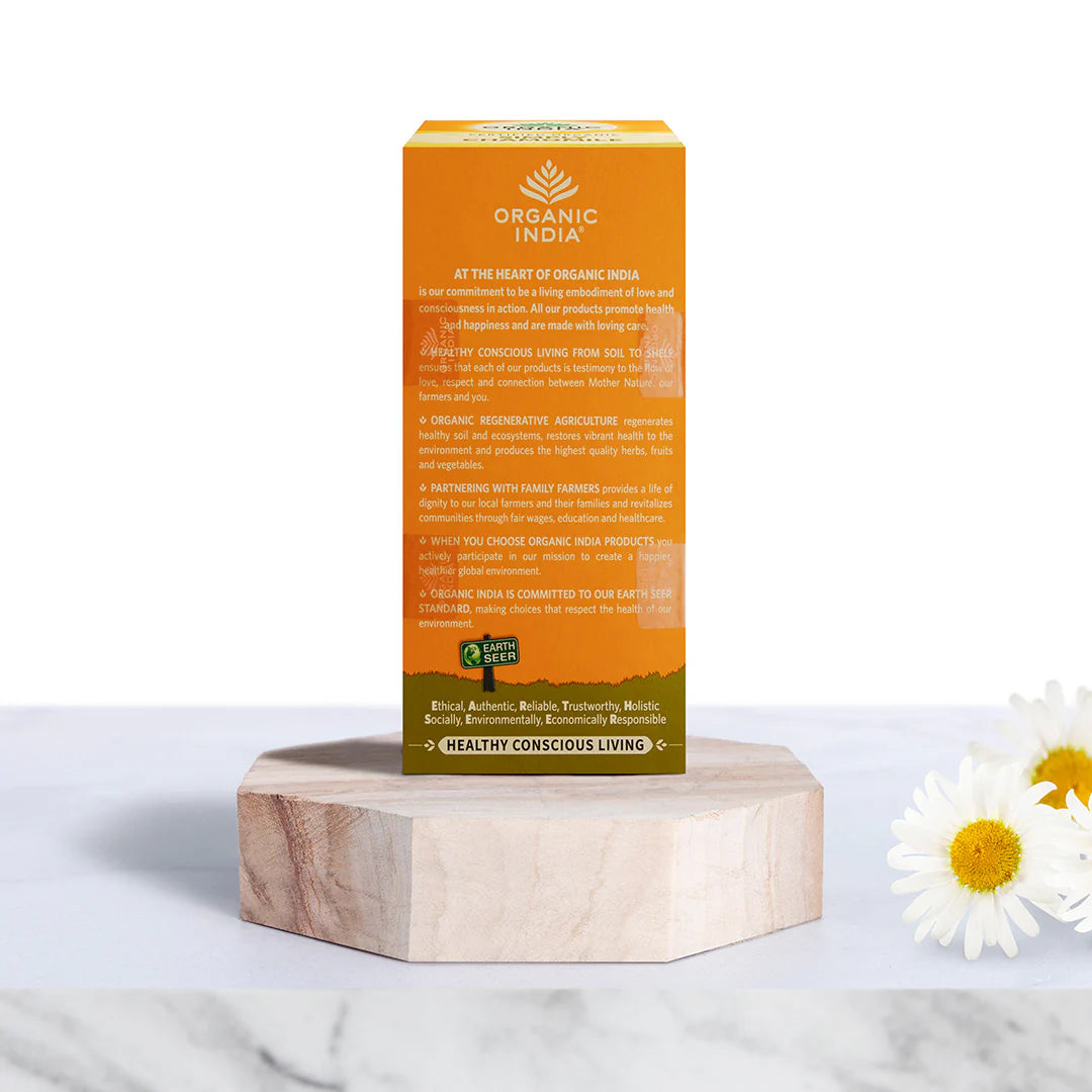 Simply Chamomile Tea (Soothing & Relaxing) - Caffeine Free - Organic - Indian – Organic India – 20Tea Bags