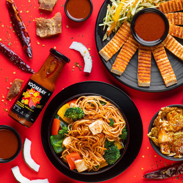 Smoked Chilli + Jaggery (sweet tangy spicy) - Dressing - Grill, Stir Fry, Pickle - Natural - Indian - Gluten Free, No Refined Sugar & No Bad Oil - Boombay - 220gm