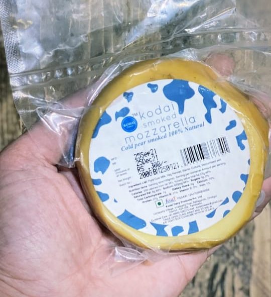 Mozzarella Cheese | Smoked - Cold Pear Smoked - Natural – Pasteurized - Kodai – 200gm