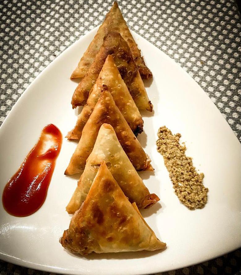 Whole Wheat Smoked Veg Keema Samosa - The Cook House - 10Pcs.