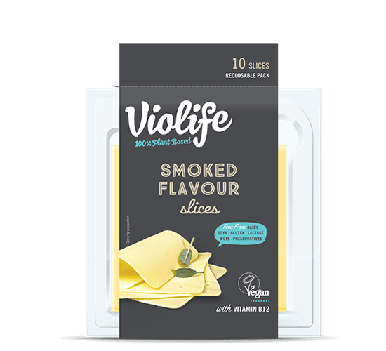 Vegan Cheese | (Smoked Flavour) Cheese Slices – Vegan, Gluten Free, Dairy Free, Lactose Free & No Added Preservatives – VioLife – 200gm