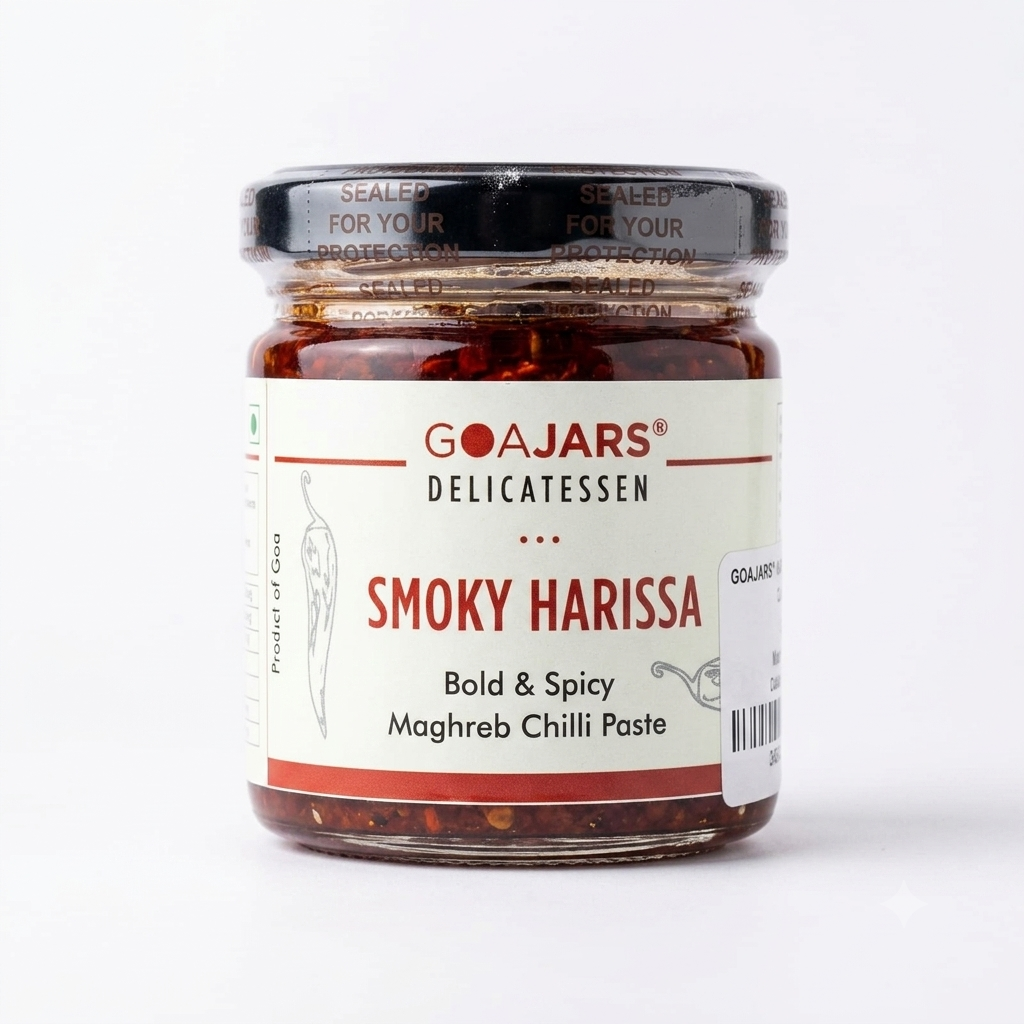 Chilli Paste | Smoky Harissa (Maghreb Chilli Paste)-Bold & Spicy - 100% Natural - Vegan & Gluten Free-No Added Sugar - GOAJARS - 100gm