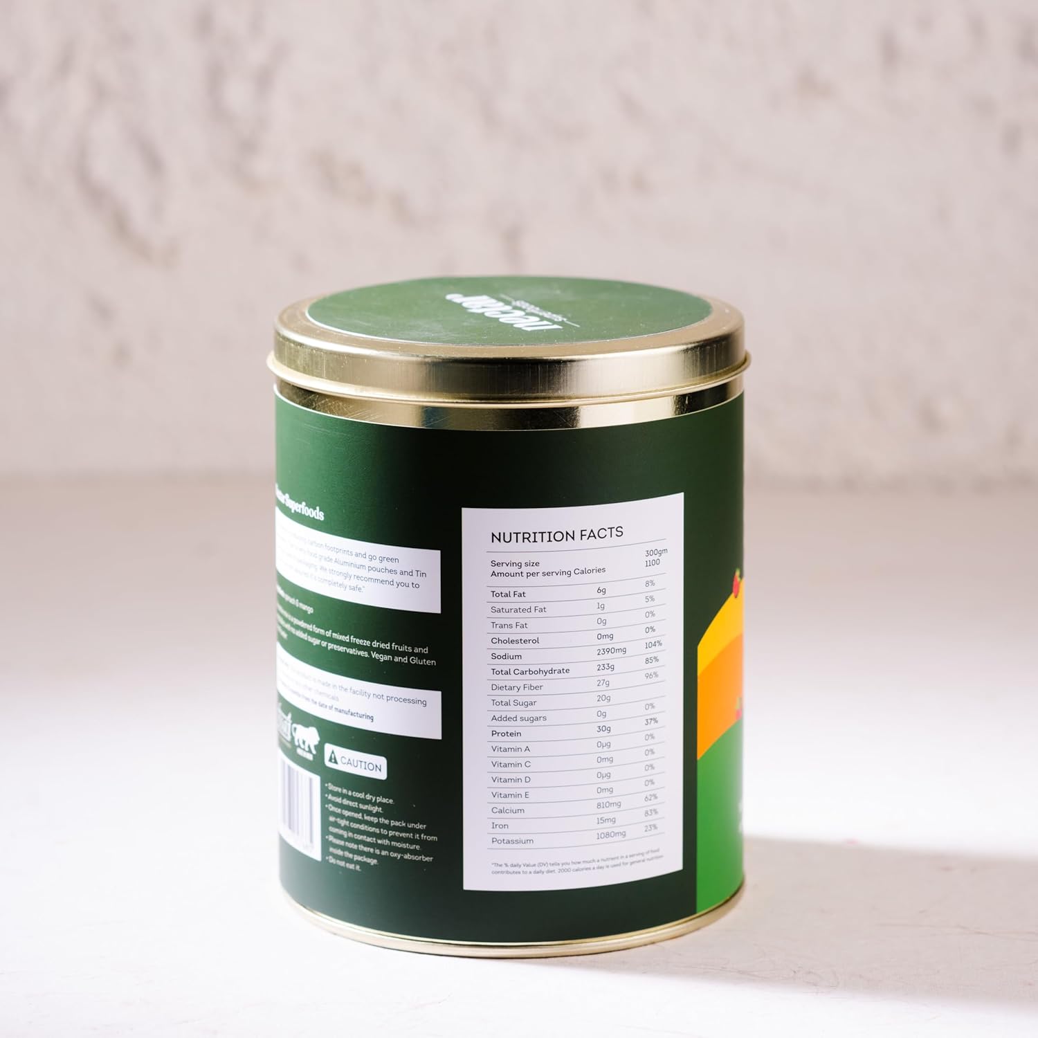 Smoothie Mix Powder | Green Goodness (With Goodness Of Real Spinach & Mango) – Vegan, Gluten Free, Refined Sugar Free & No Added Preservatives – Nectar Superfoods – 300gm