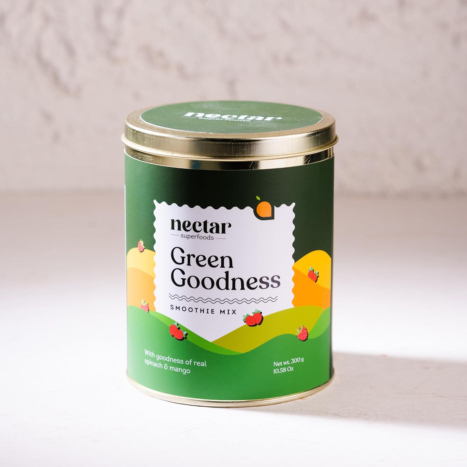 Smoothie Mix Powder | Green Goodness (With Goodness Of Real Spinach & Mango) – Vegan, Gluten Free, Refined Sugar Free & No Added Preservatives – Nectar Superfoods – 300gm