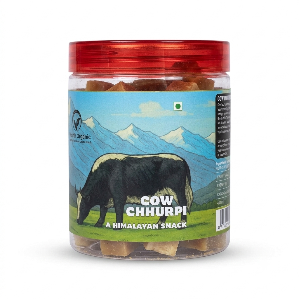 Cow Chhurpi - Traditional Himalayan Cheese Snack from Sikkim - No Synthetic Additives or Harmones - Vartoh Organic -150gm