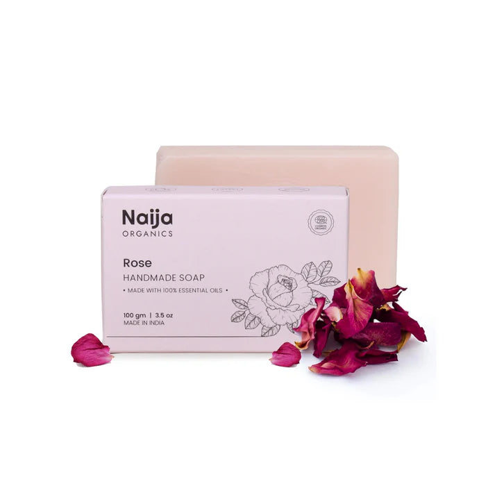 Soap | Rose Handmade Soap- Made With 100% Essential Oils – 100% Vegan, Sulphate Free, Cruelty-Free, – Naija Organics– 100gm