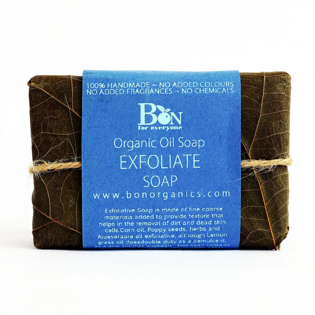 Soap | Oil Soap (Exfoliate) - Handmade - Organic - No Added Colours, Fragrances & Chemical - Bon Organics - 100gm