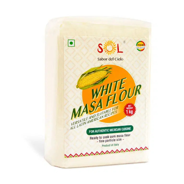Flour | White Corn Masa Flour - Italy - Versatile And Suitable For All Latin Amarican Recipes - Sol - 1000gm
