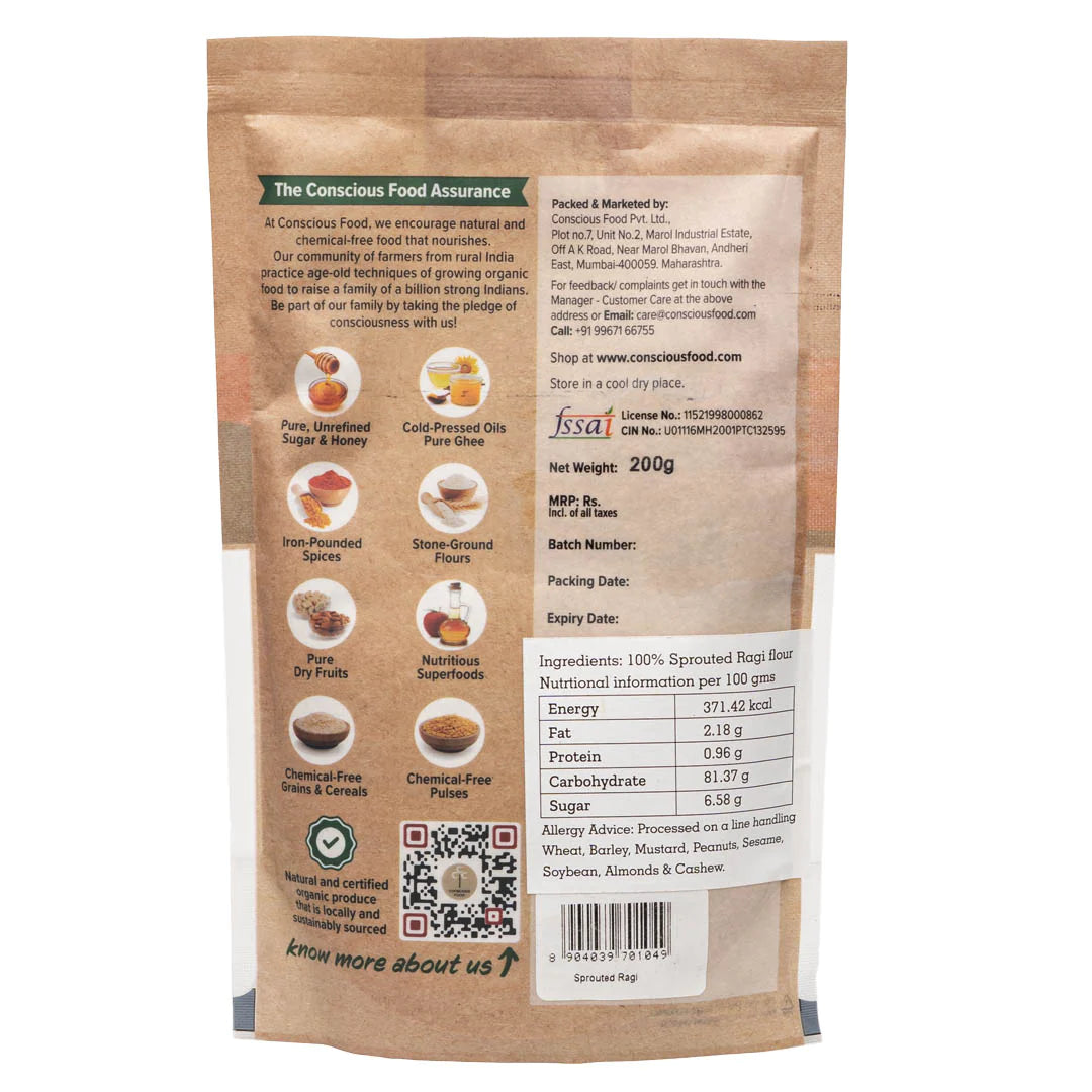 Jowar Flour | (Sorghum Flour) – Conscious Food – 500gm
