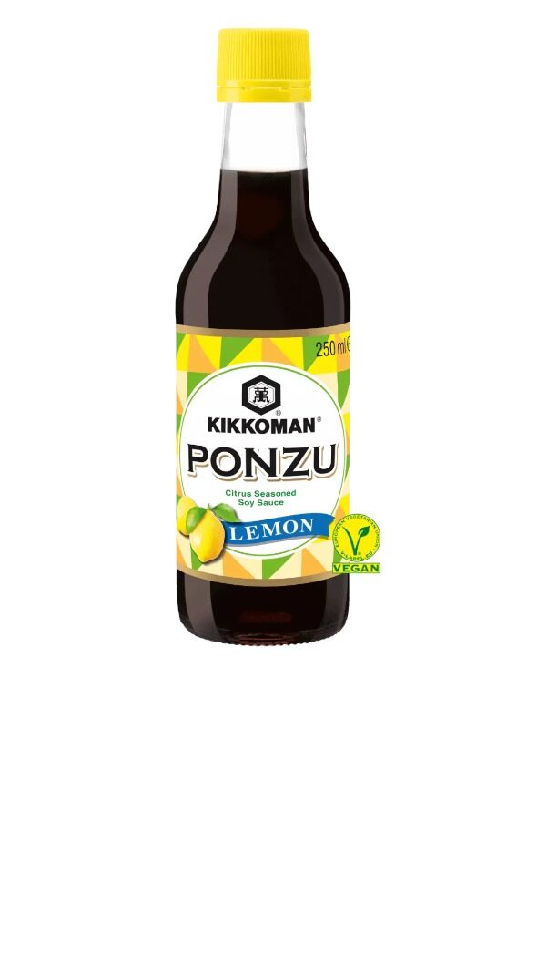 Soy Sauce | Ponzu - Citrus Seasoned (Lemon) - Sauce For Meat And Fish Dishes - Vegan - Kikkoman - 250ml