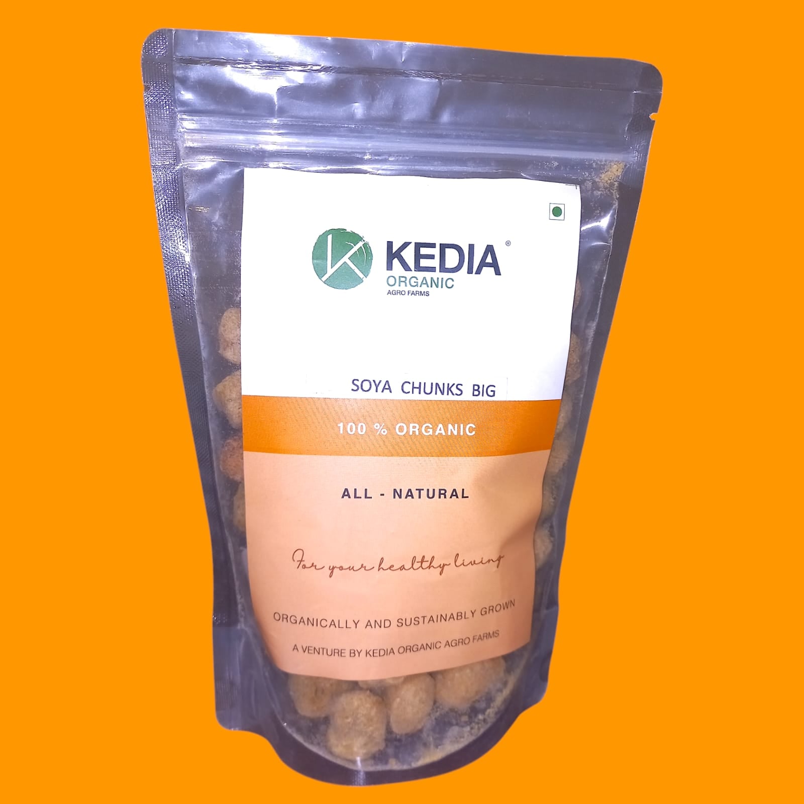 Soy Chunks | Big – Certified Organic – No Added Preservatives, Artificial Colors & No Added Flavors – Kedia Organic – 100gm