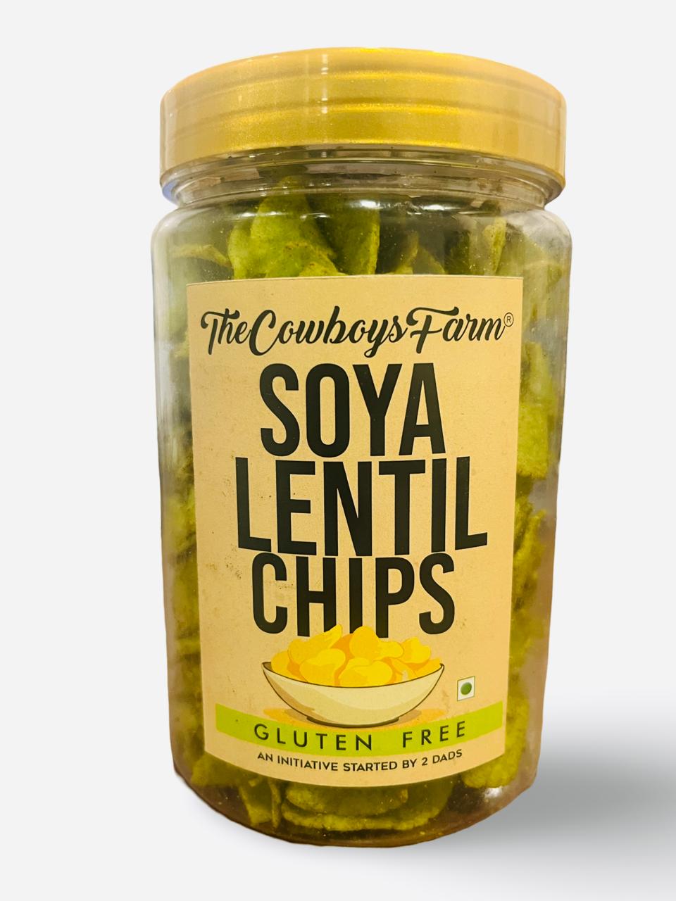 Chips | Soya Lentil Chips – Gluten Free, No Flavor Enhancer, No Artificial Colors & No Added Preservatives - Natural Ingredients - The Cowboys Farm – 190gm