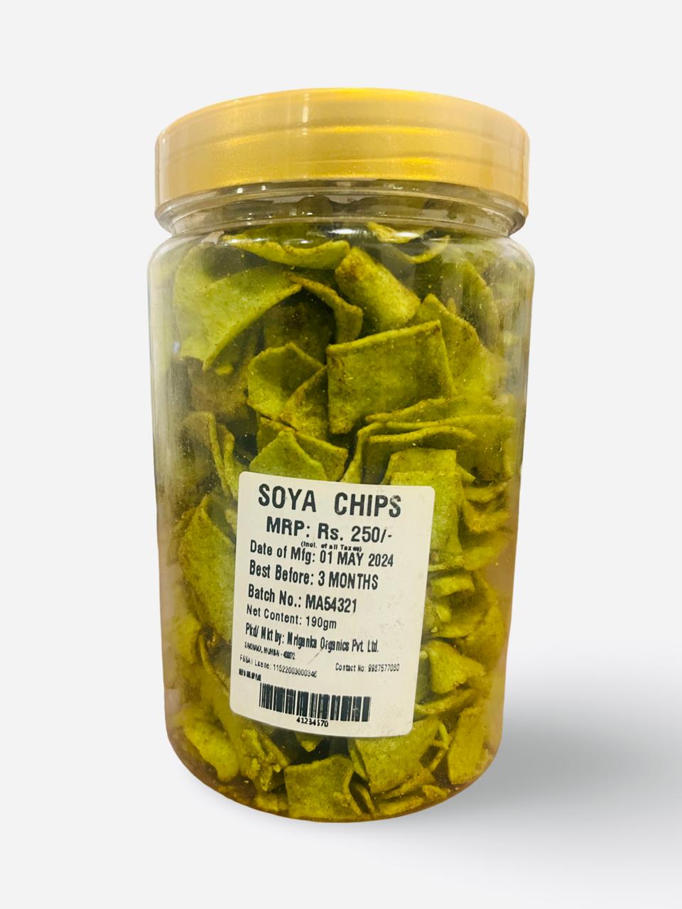 Chips | Soya Lentil Chips – Gluten Free, No Flavor Enhancer, No Artificial Colors & No Added Preservatives - Natural Ingredients - The Cowboys Farm – 190gm