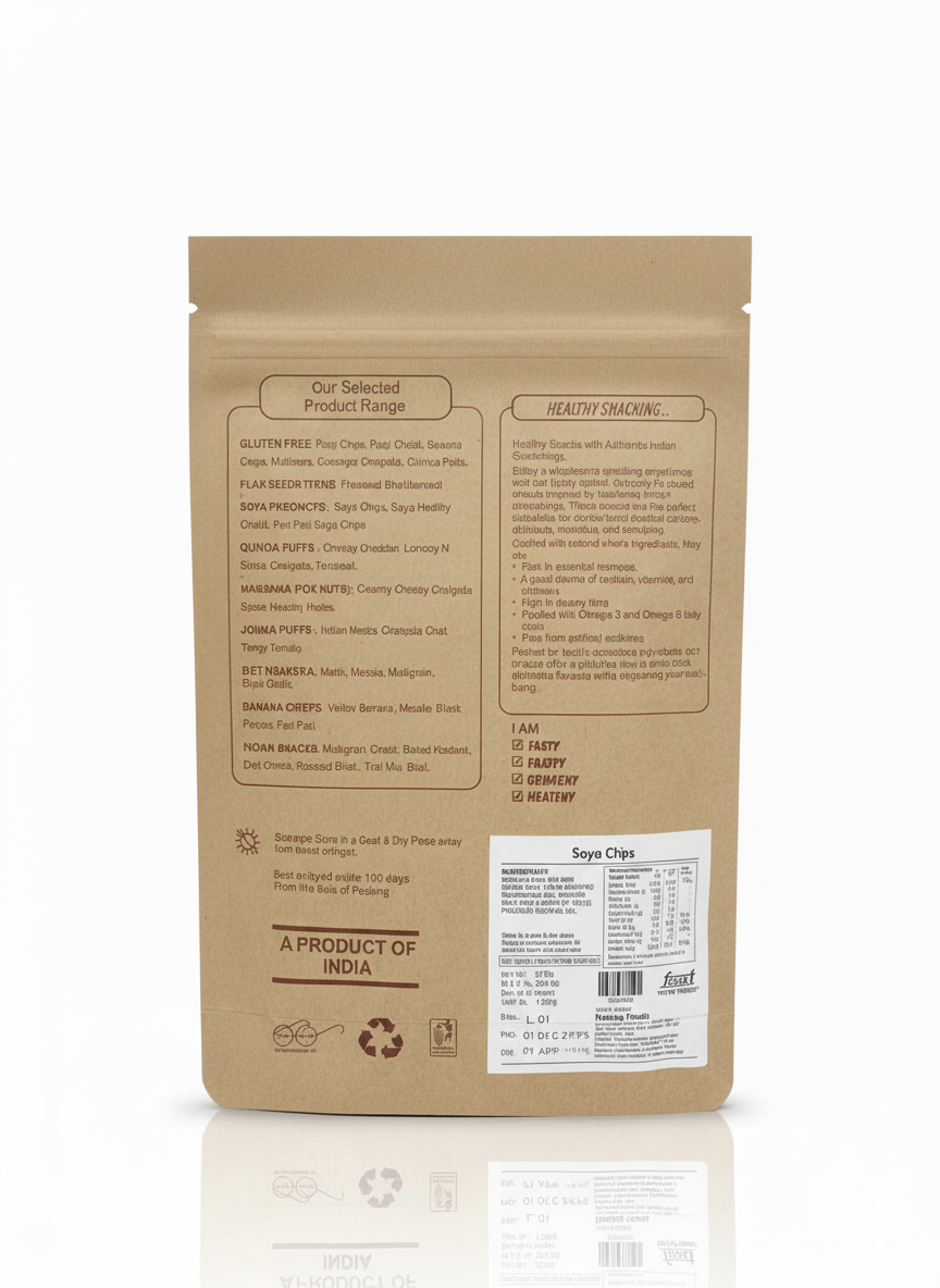 Soya Chips-Gluten Free-Zero Cholesterol-No Trans Fat - No Preservative High Energy-Healthy Delicacy-210gm