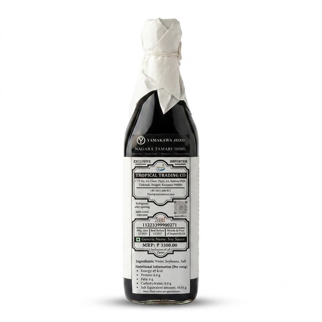 Soy Sauce | Nagara Tamari Shoyu Gluten-Free Barrel Aged Tamari- Japan - No Added Artificial Flavors, Colors & No Added Preservatives -Yamakawa Jozo - 500ml