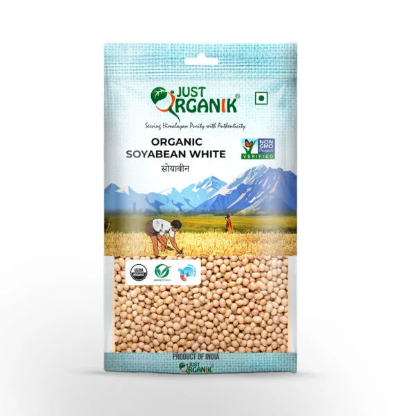 Soyabean White | USDA Organic - Just Organik - 500gm