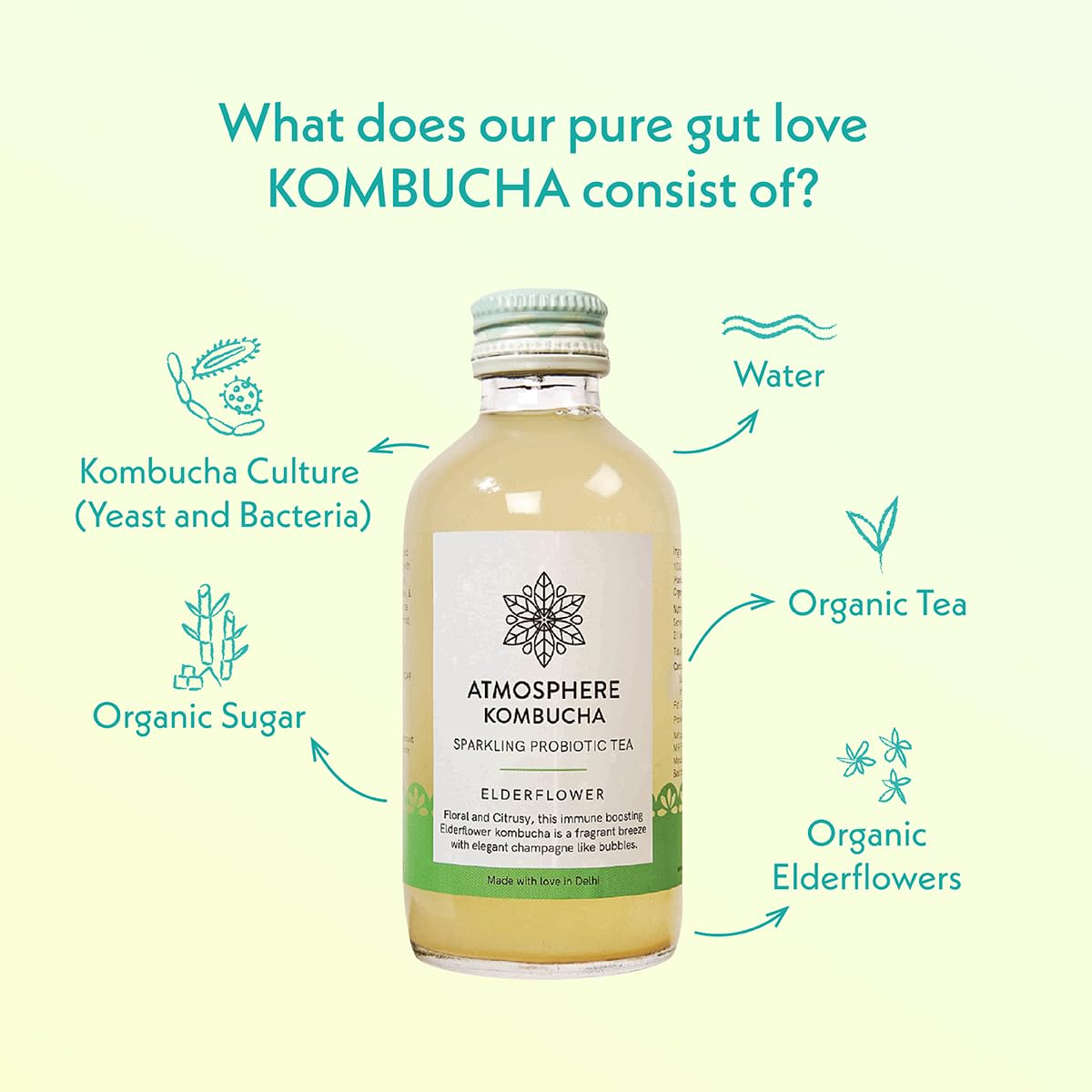 Elderflower – Kombucha – Atmosphere – 210ml