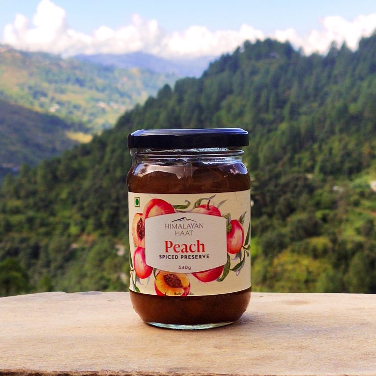 Preserve | Peach Preserve (Spiced) Vegan, Gluten Free, No added Colour Or Pectin & No Added Flavors - Himalayan Haat – 340gm