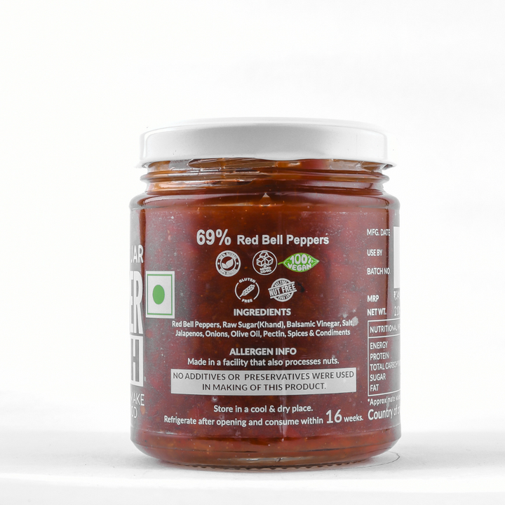 Spicy Onion Relish  - Vegan, Gluten Free, No Refined Sugar & Nut Free - The Gourmet Jar - 210gm