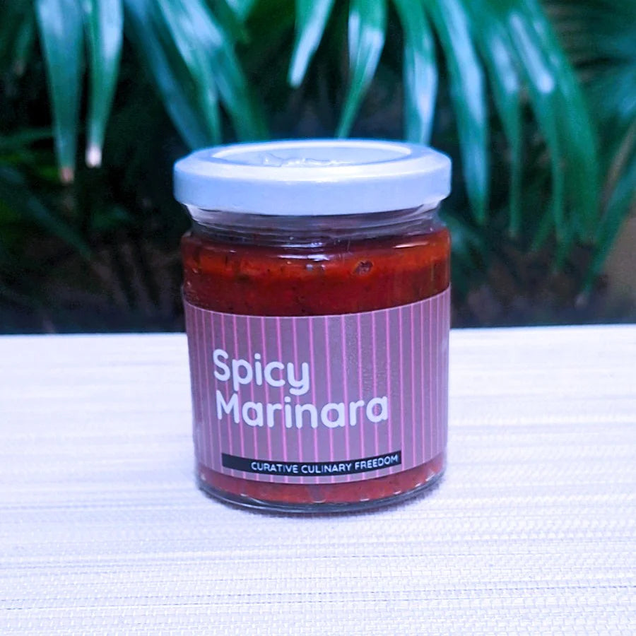Spicy Marinara - Made With Cold Pressed Rice Bran Oil - Vegan, No Added Preservatives, Flavors, Colors, Thickener & No Emulsifiers And Stabilisers – CHEF ZEHN – 200gm