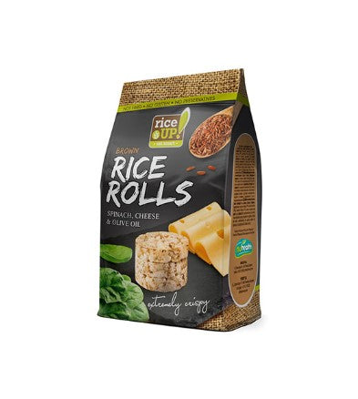 Spinach Cheese & Olive Oil Rice Rolls - Gluten Free, Not Fried, Diet Friendly & Whole Grain – Riceup - 50gm