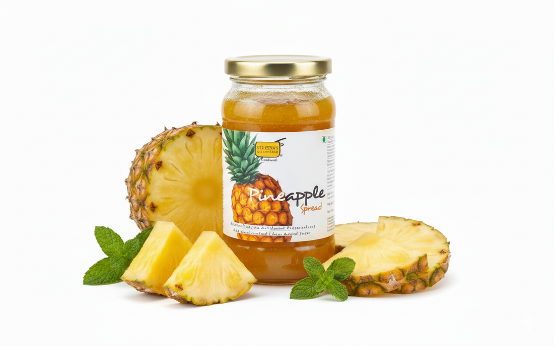 Spread |Pineapple Spread - 100% Natural Ingredients- Handcrafted - All Natural – No Added Artificial Preservatives – Fouziya’s Cooking – 200gm