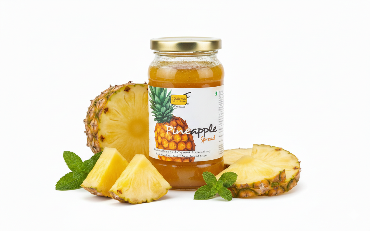 Spread |Pineapple Spread - 100% Natural Ingredients- Handcrafted - All Natural – No Added Artificial Preservatives – Fouziya’s Cooking – 200gm