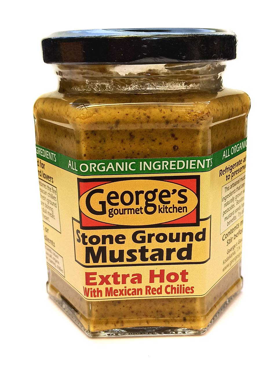 Stone Ground Mustard Paste - With Mexican Red Chilies - Extra Hot – George’s Gourmet Kitchen – 300gm