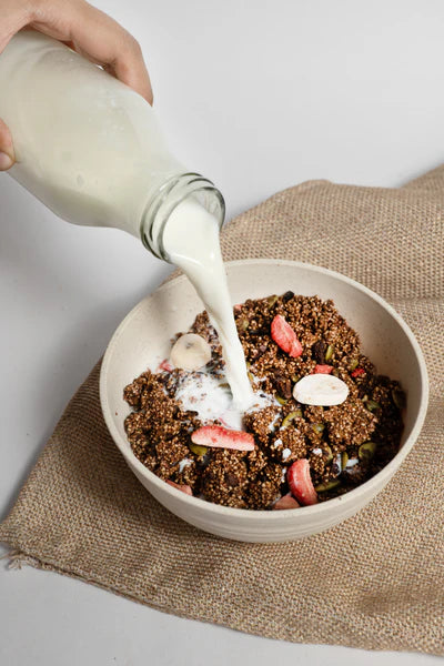 Granola | Strawberry, Banana & Cacao Crunch Granola - Vegan, Gluten Free, PCOS Friendly, Refined Sugar Free, Flour Free & No Added Preservatives - The Cinnamon Kitchen - 175gm