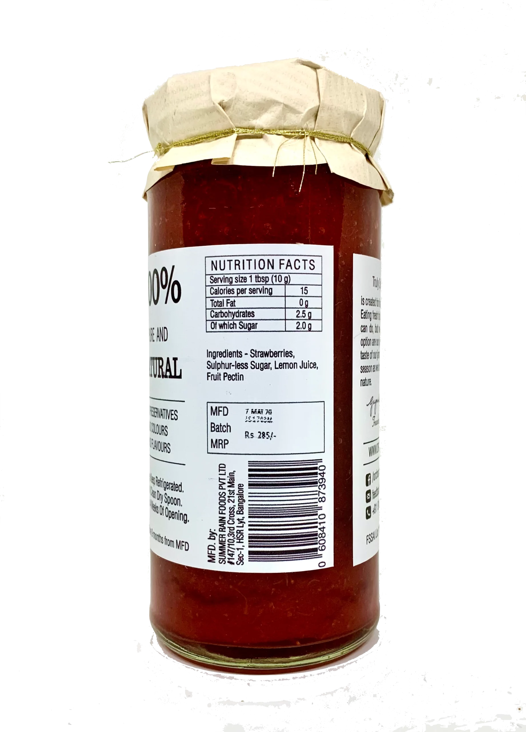 Strawberry Preserve – Orchard Lane – 300gm