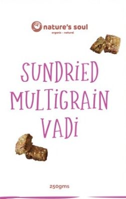 Multigrain Vadi | (Sundried) – Soya Free, Wheat Free, No Ajinomoto & No Trans Fats – Nature’s Soul – 250gm