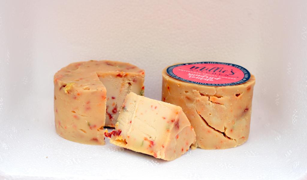 Vegan Cheese | Sundried Tomato Cheese – Vegan, Oil Free, Lactose Free & Cholesterol Free – Millie’s Kitchen – 175gm