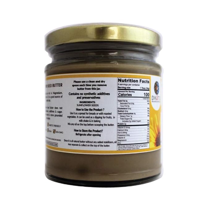 Sunflower Seed Butter – Dhatu Organics – 175gm