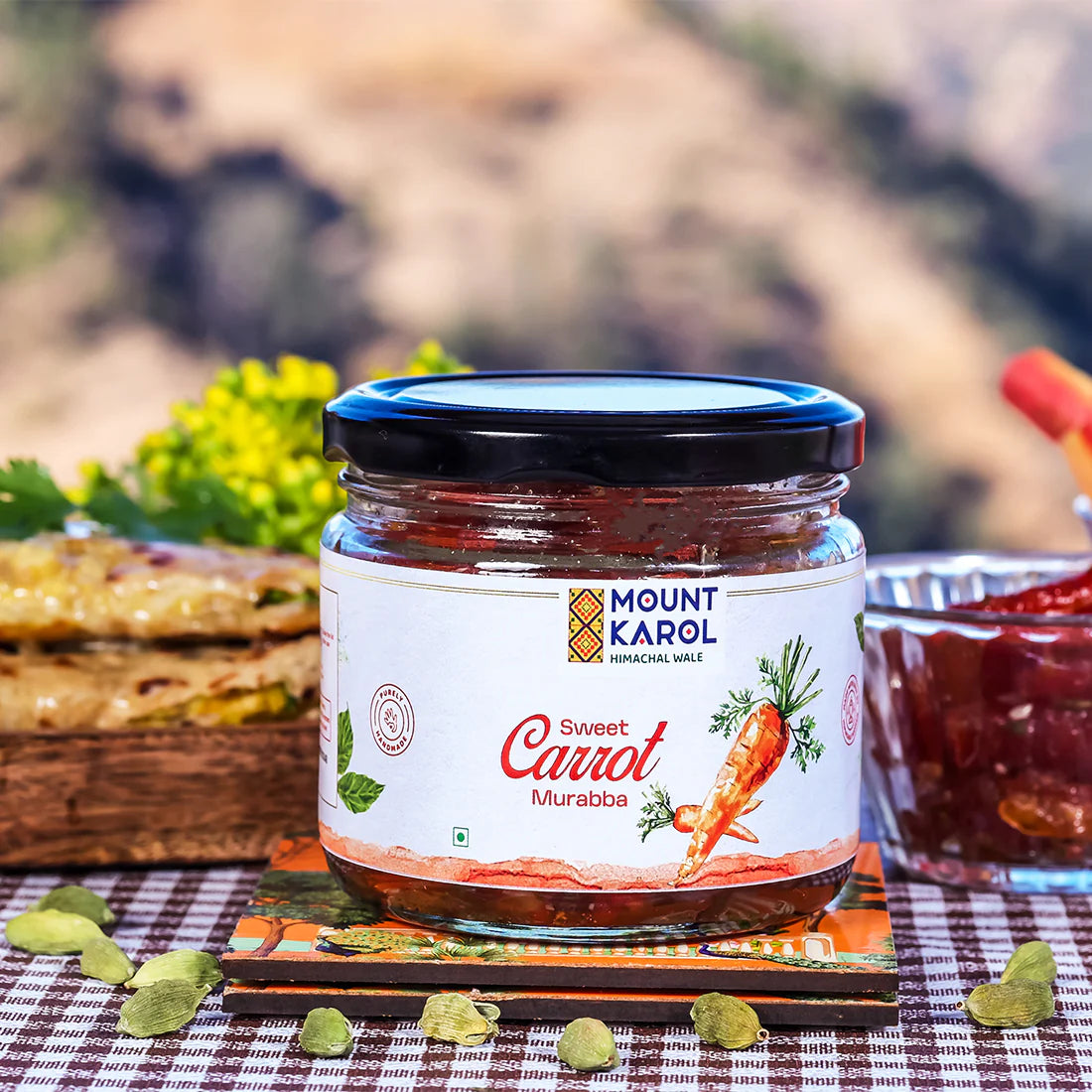 Murabba | Sweet Carrot Murabba - Pure Himalayan Flavor - No emulsifiers, Stabilisers, Nothing Artificial, No Flavour Enhancers, Colours & No Artificial Preservatives - Mount Karol - 350gm