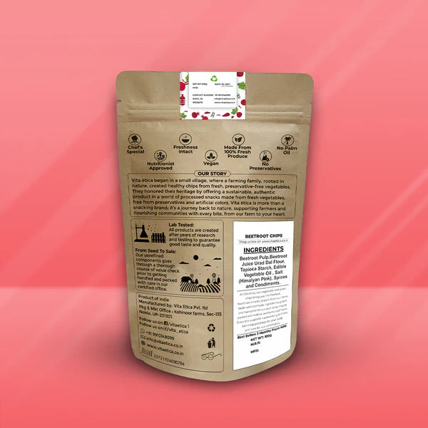 Chips | Tangy Root Chips (Beetroot Chips) - Baked - Chef&